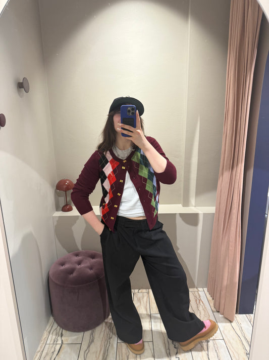 GANNI Cashmere Wool Mix Cardigan
