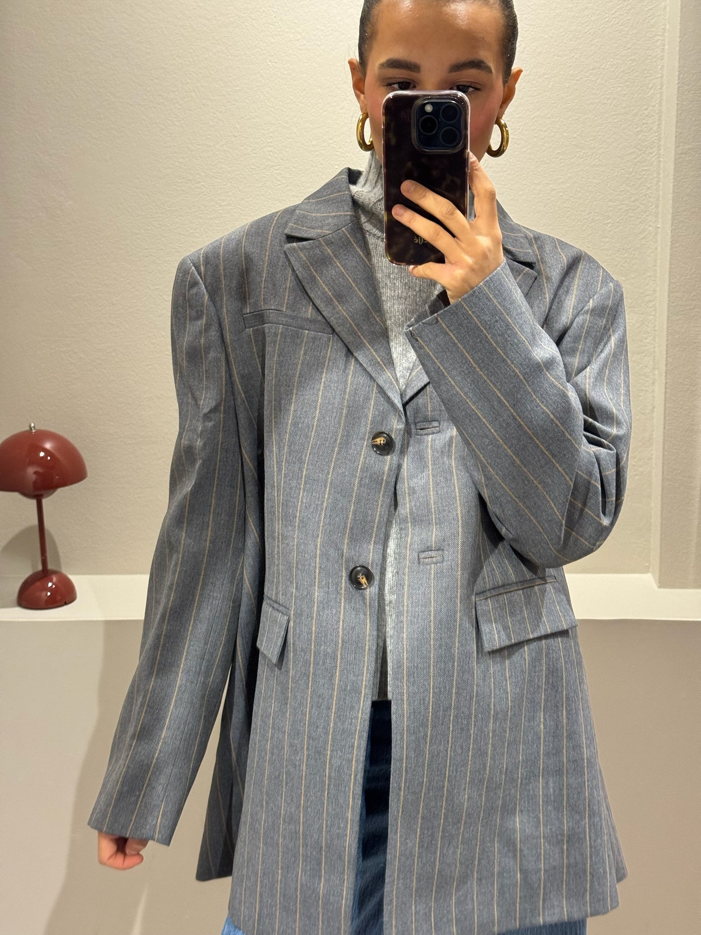 GANNI Wool Stripe Blazer