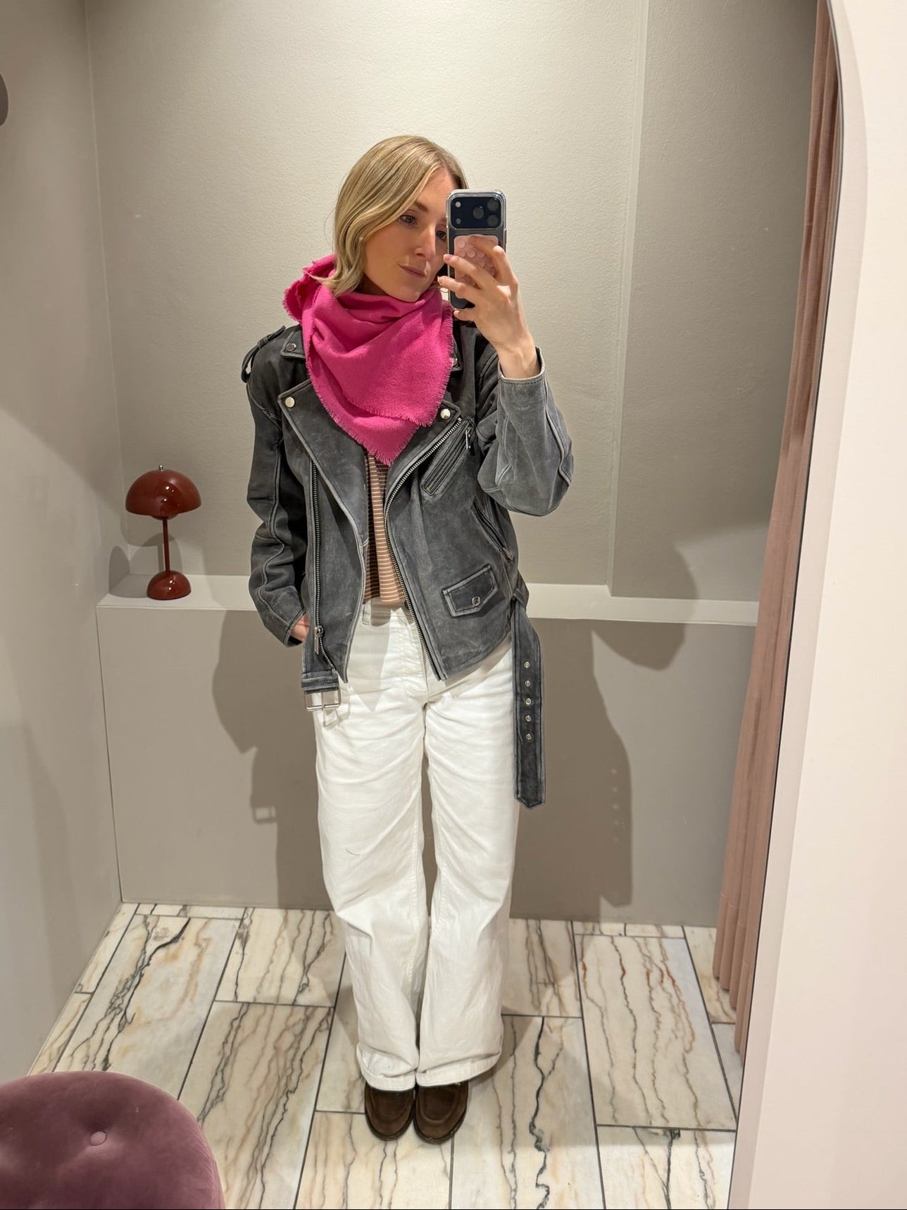 G-Mini Scarf Wool Pink