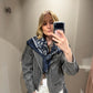 G-Paisley Scarf Silk Navy