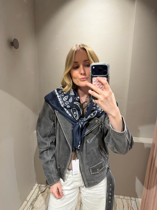 G-Paisley Scarf Silk Navy