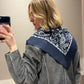 G-Paisley Scarf Silk Navy