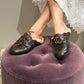 Boat Loafer Mule Fur