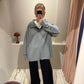 Strickshirt Grau