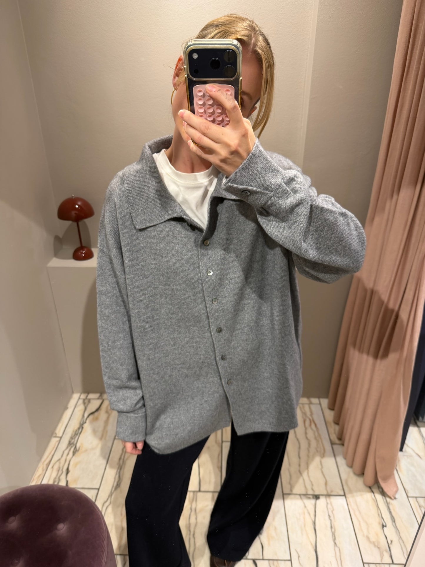 Strickshirt Grau