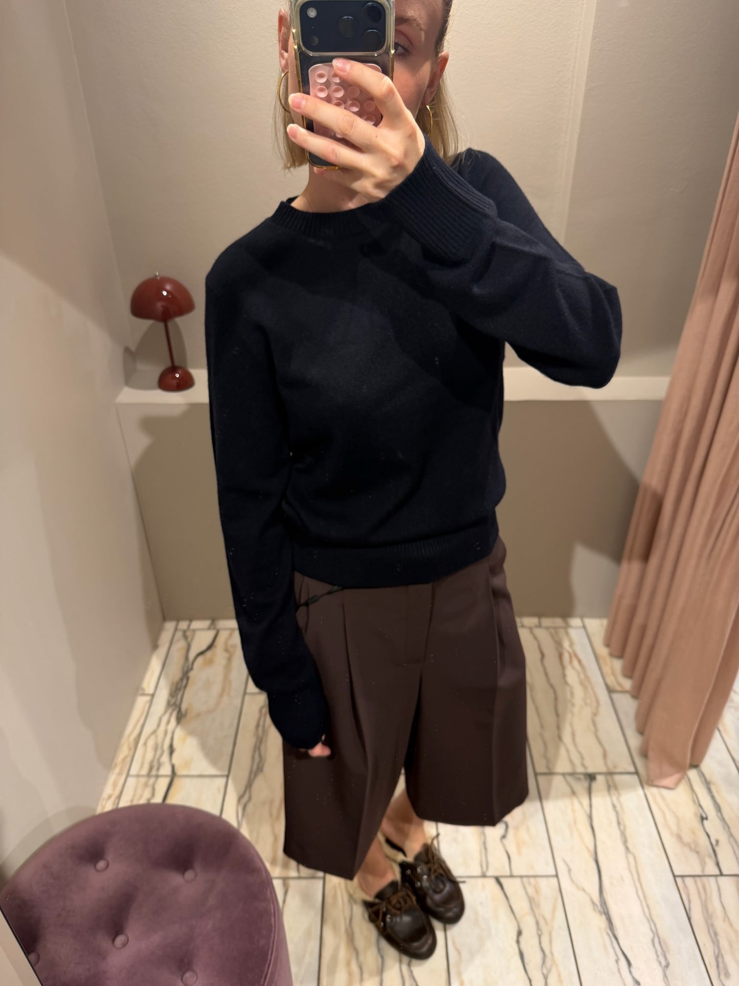Strick-Crewneck Navy