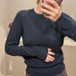 Strick-Crewneck Navy
