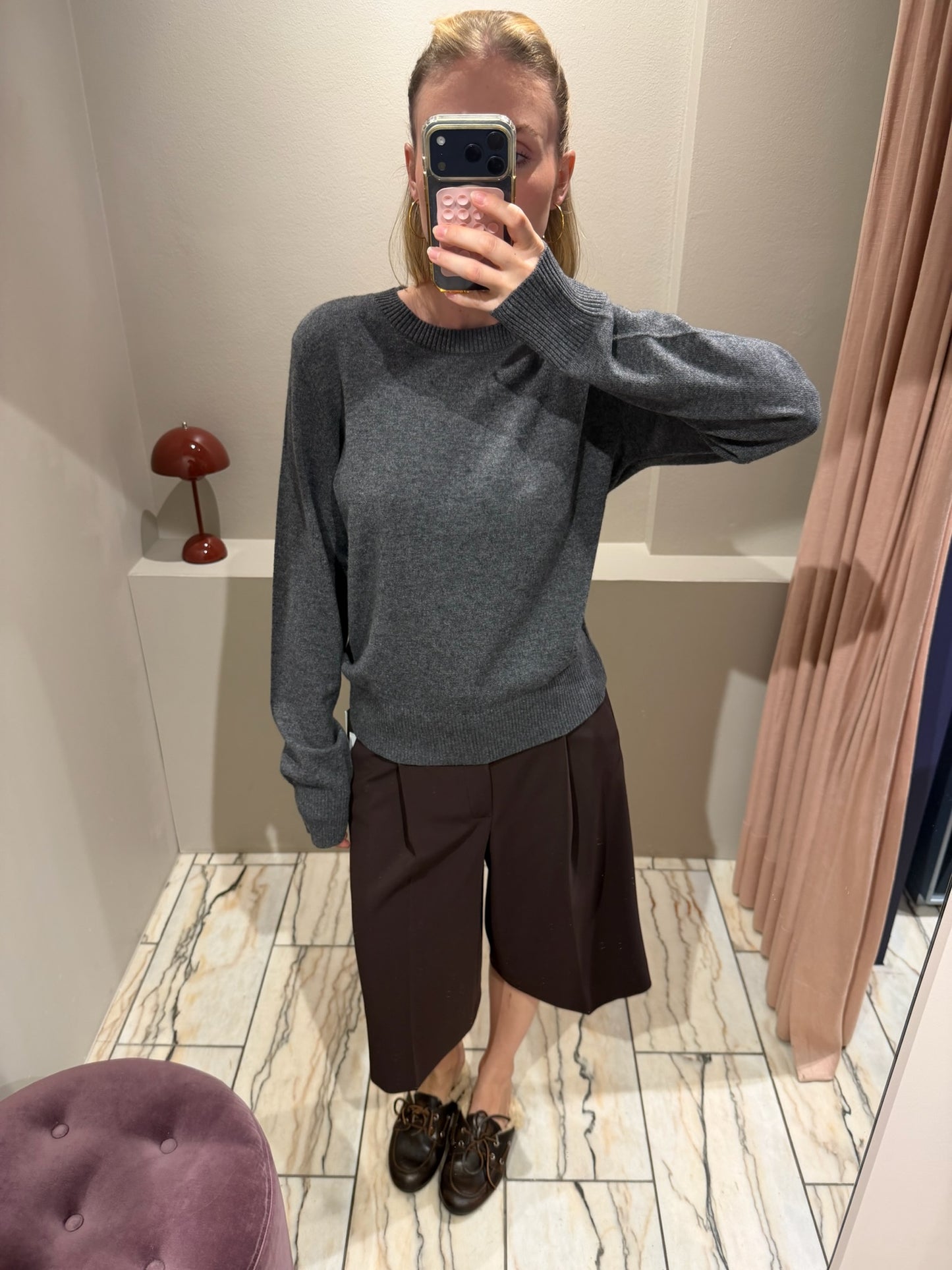 Strick-Crewneck Grau