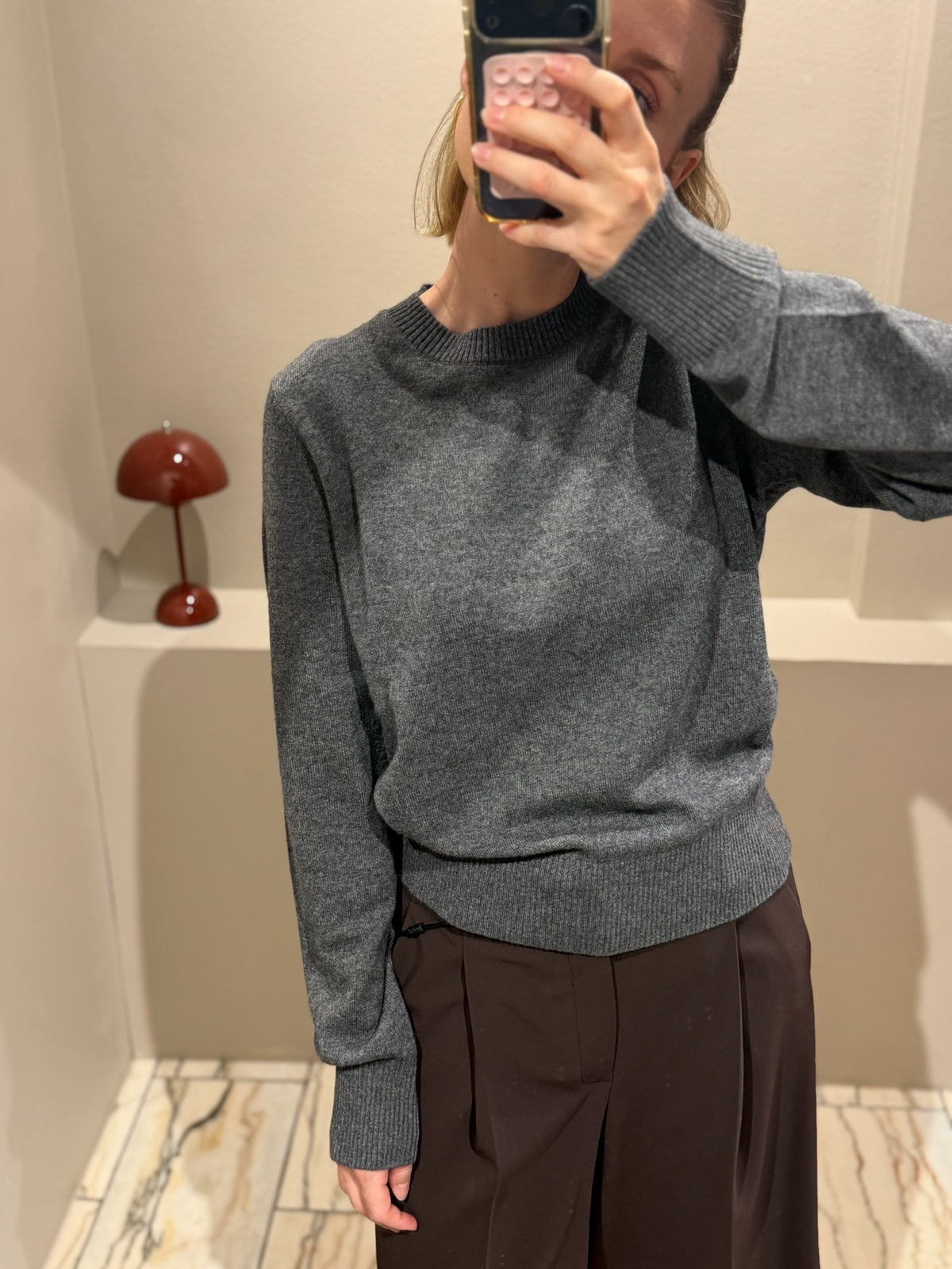 Strick-Crewneck Grau