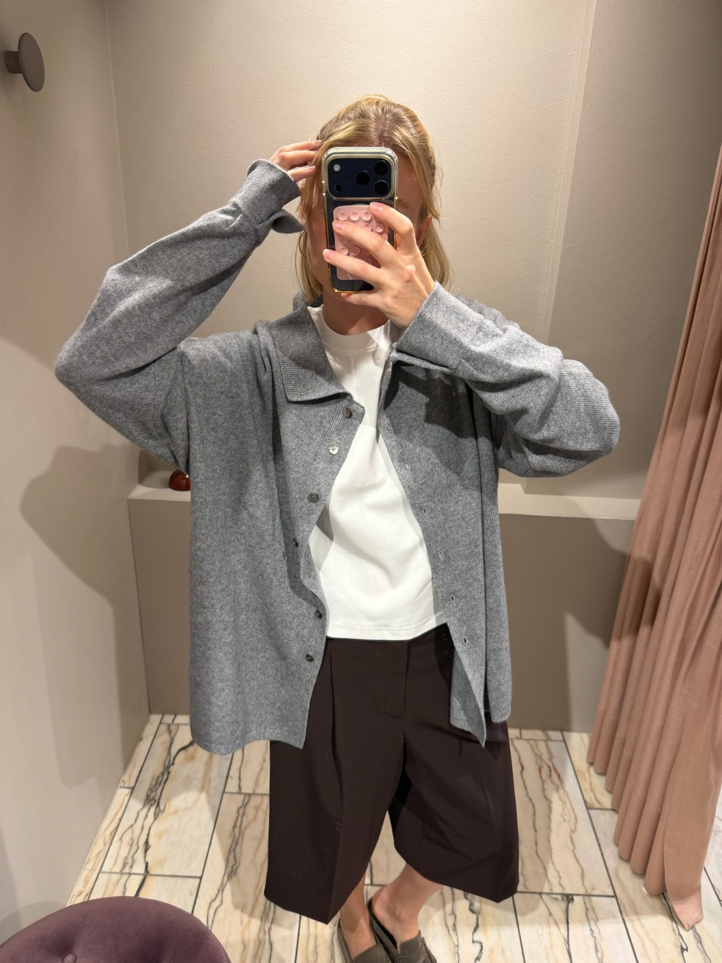 Strickshirt Grau