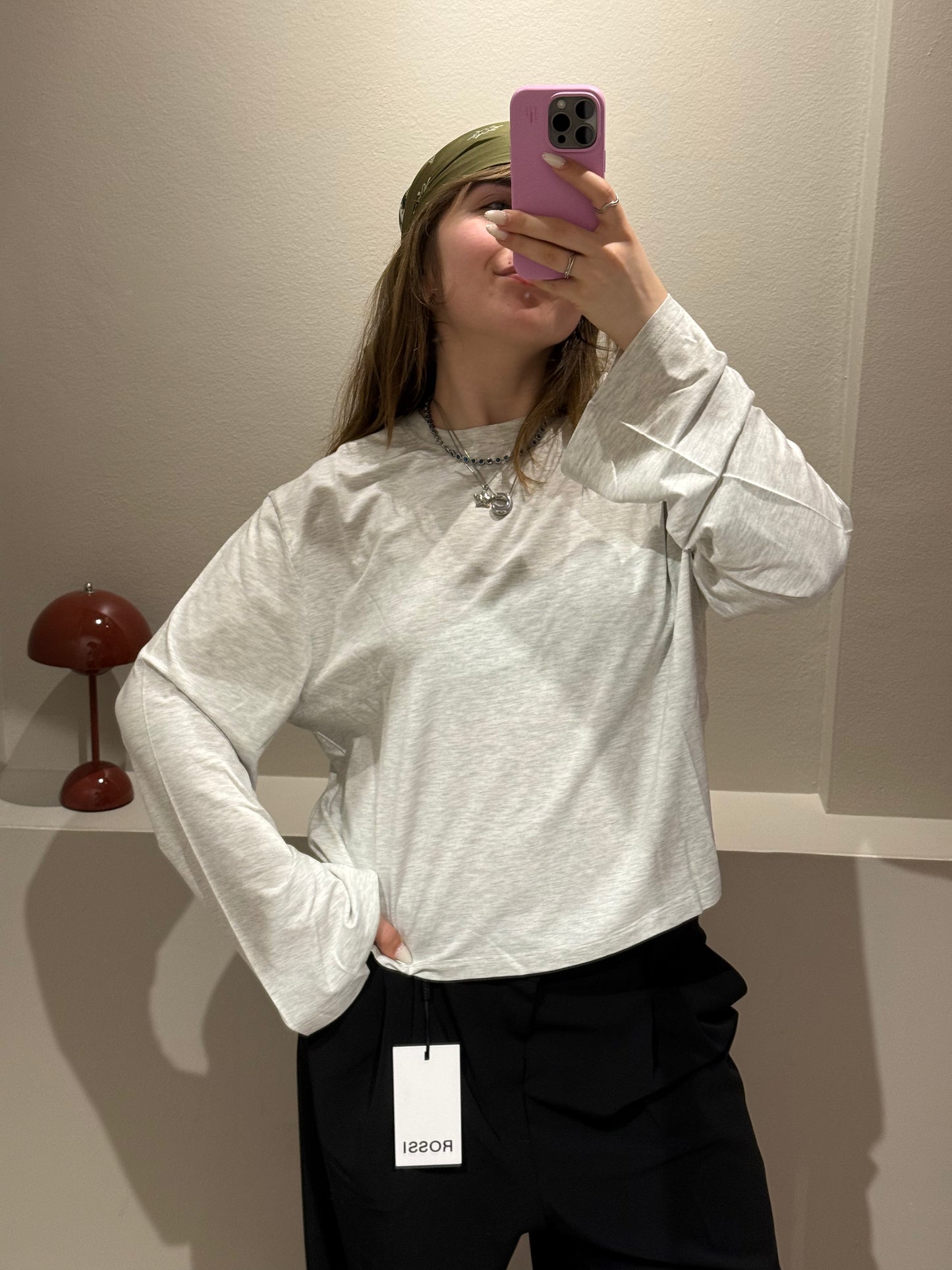 Grey Marl Ruby Longsleeve Grau