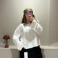 Grey Marl Ruby Longsleeve White