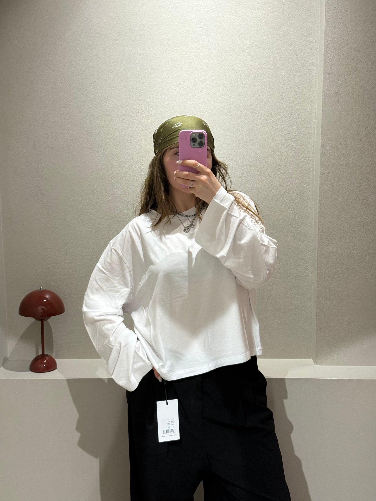 Grey Marl Ruby Longsleeve White