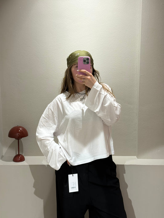 Grey Marl Ruby Longsleeve White