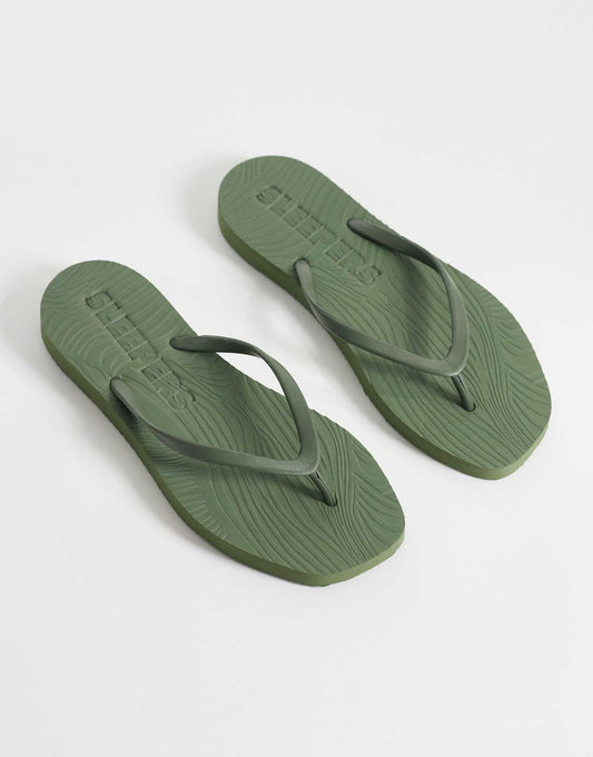 Sleepers Tapered Flip Fops Green