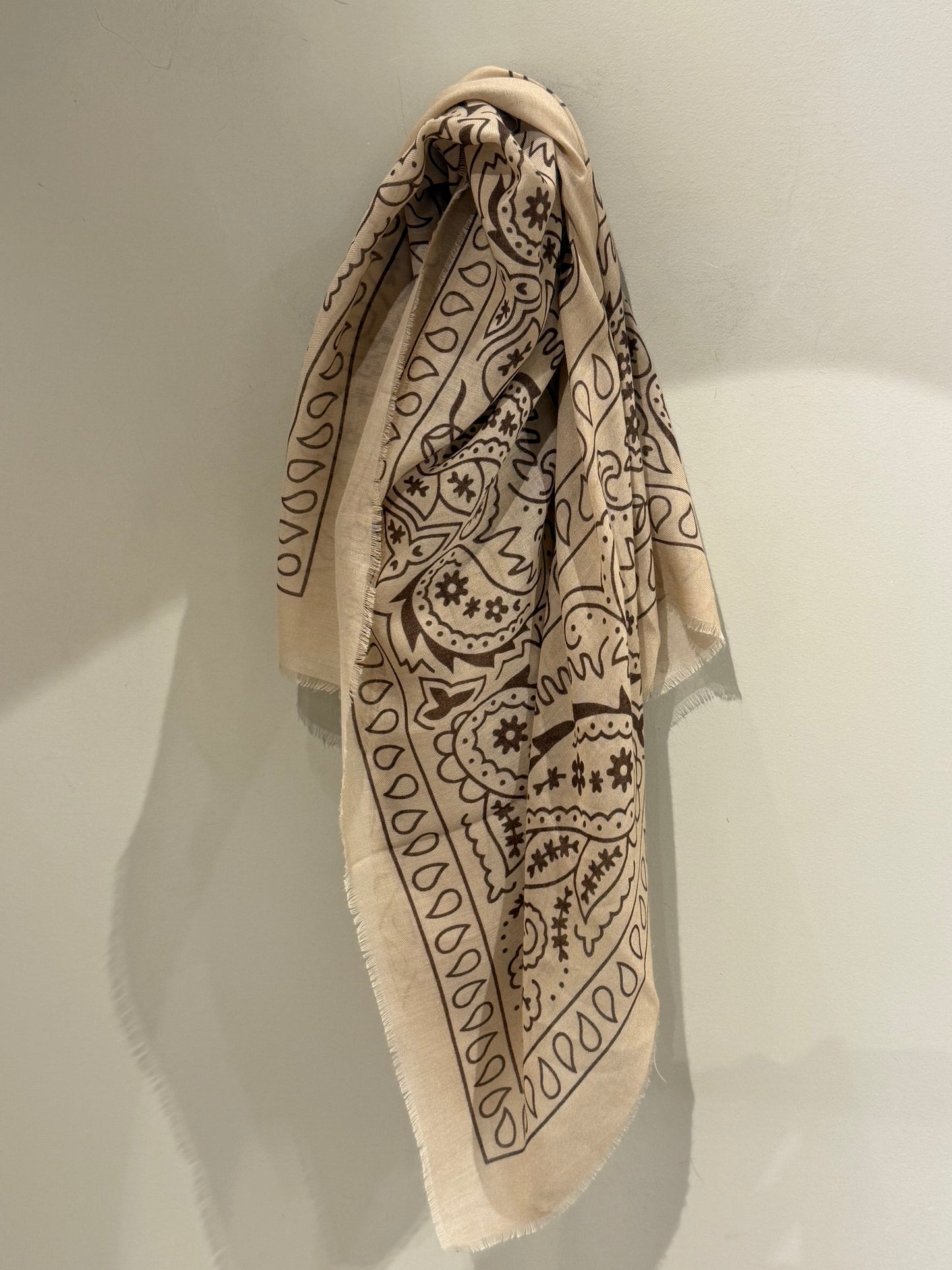 G-Paisley Scarf Beige