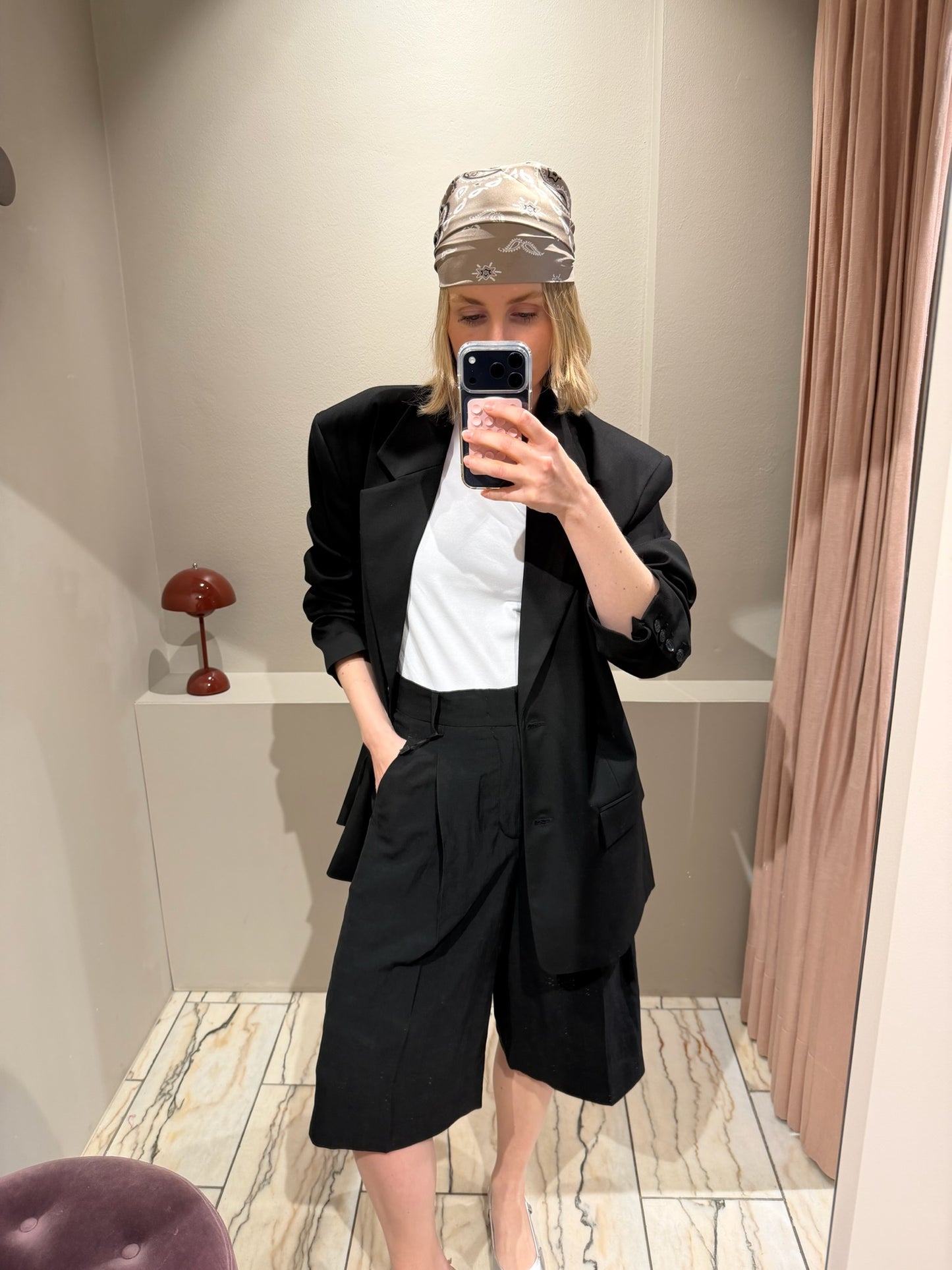 ROSSI Devin Shorts Business Linen Schwarz