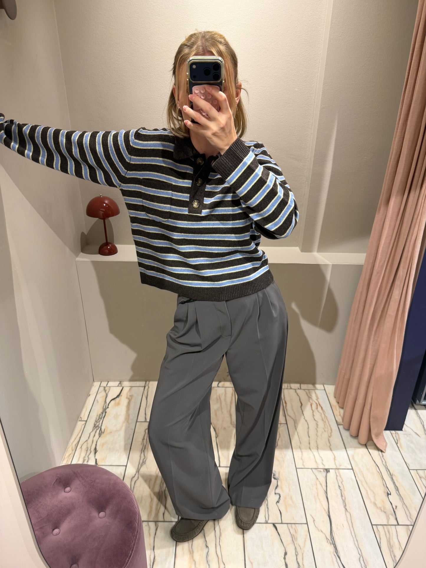 Noa Fluid Cade Hose Dunkelgrau