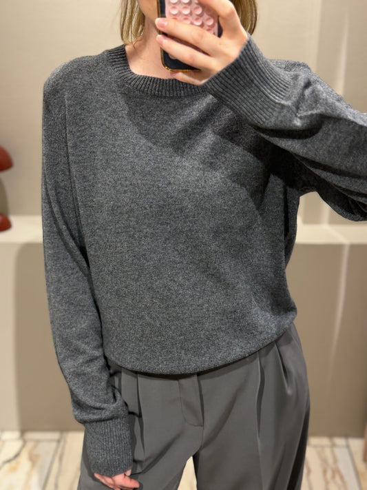 Strick-Crewneck Grau