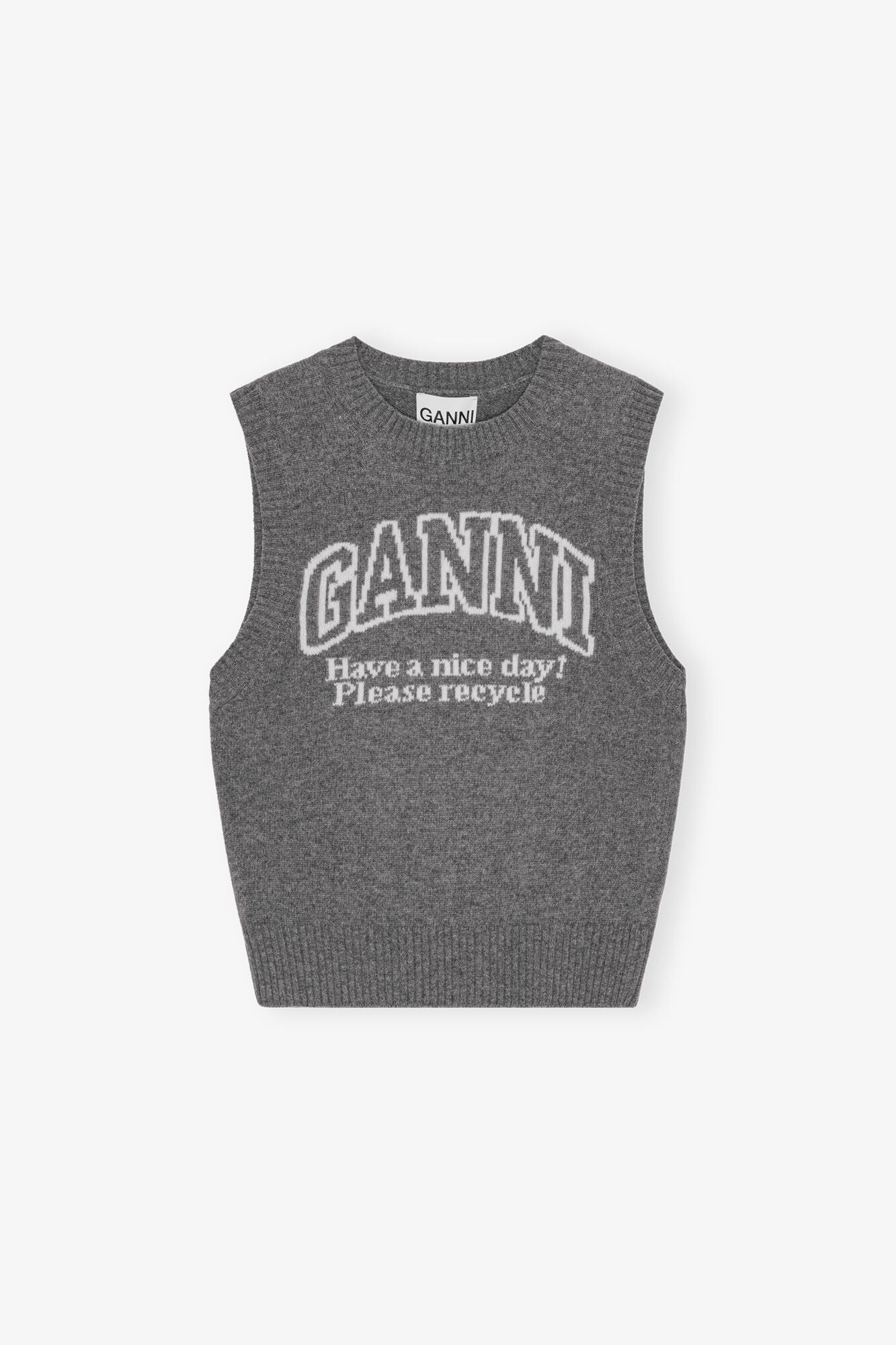 GANNI Graphic Wool Vest