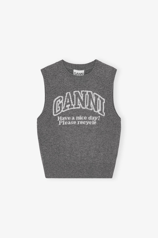 GANNI Graphic Wool Vest