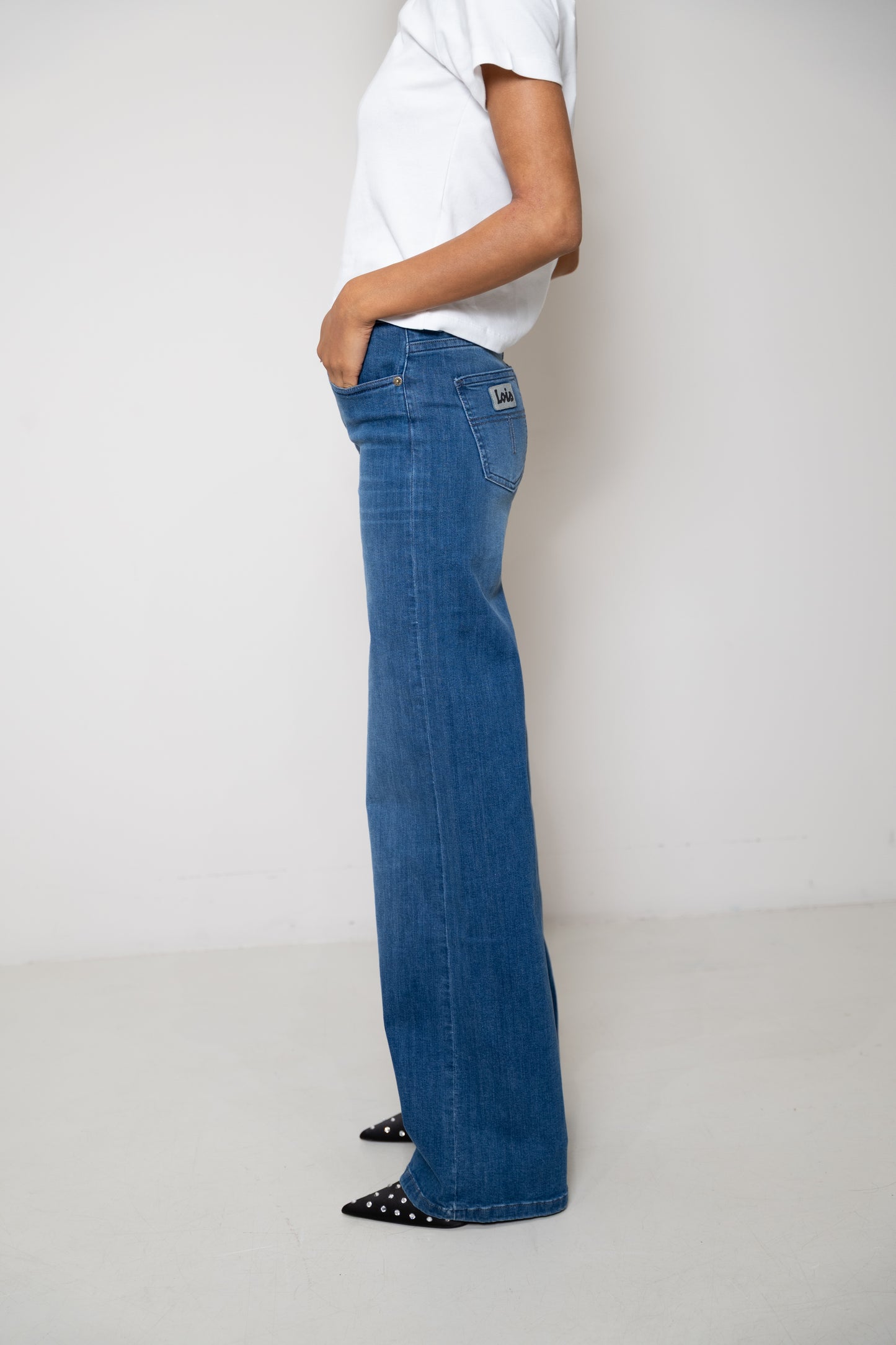 Lois Pallazzo Jeans Teal Stone