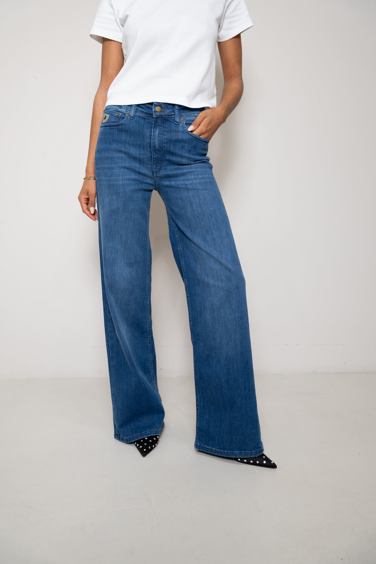 Lois Pallazzo Jeans Teal Stone