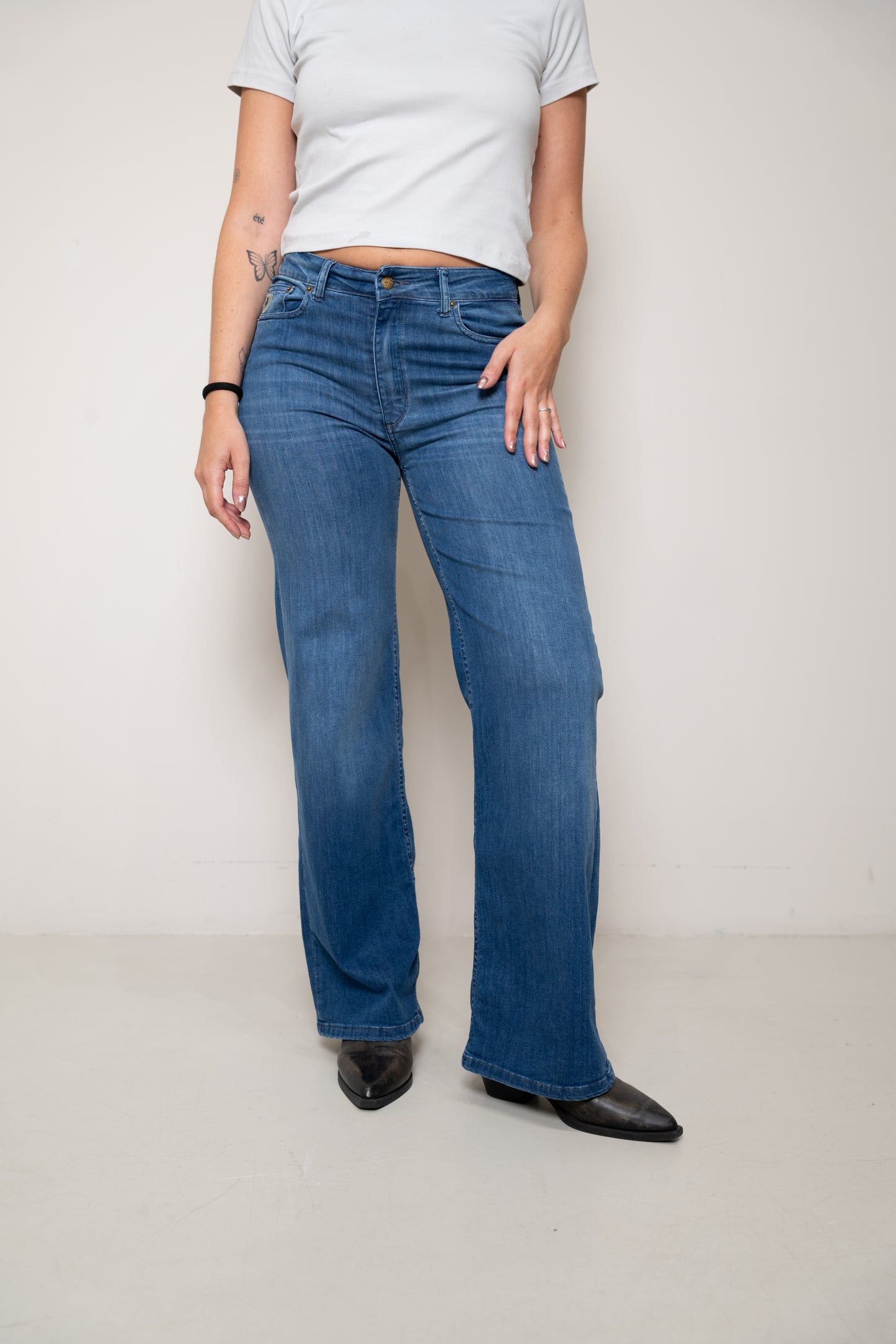 Lois Pallazzo Jeans Teal Stone