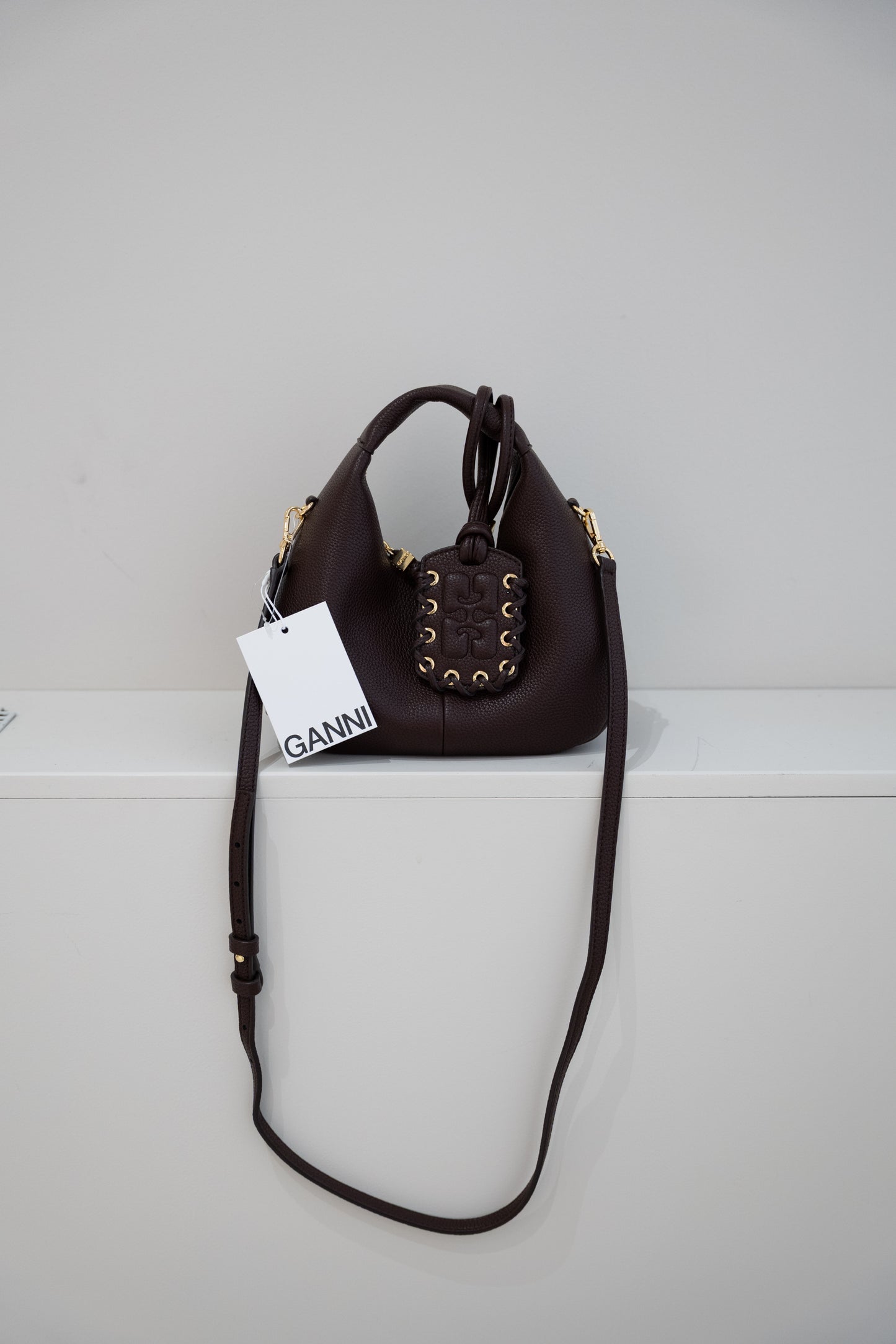 GANNI Hobo Mini Grained