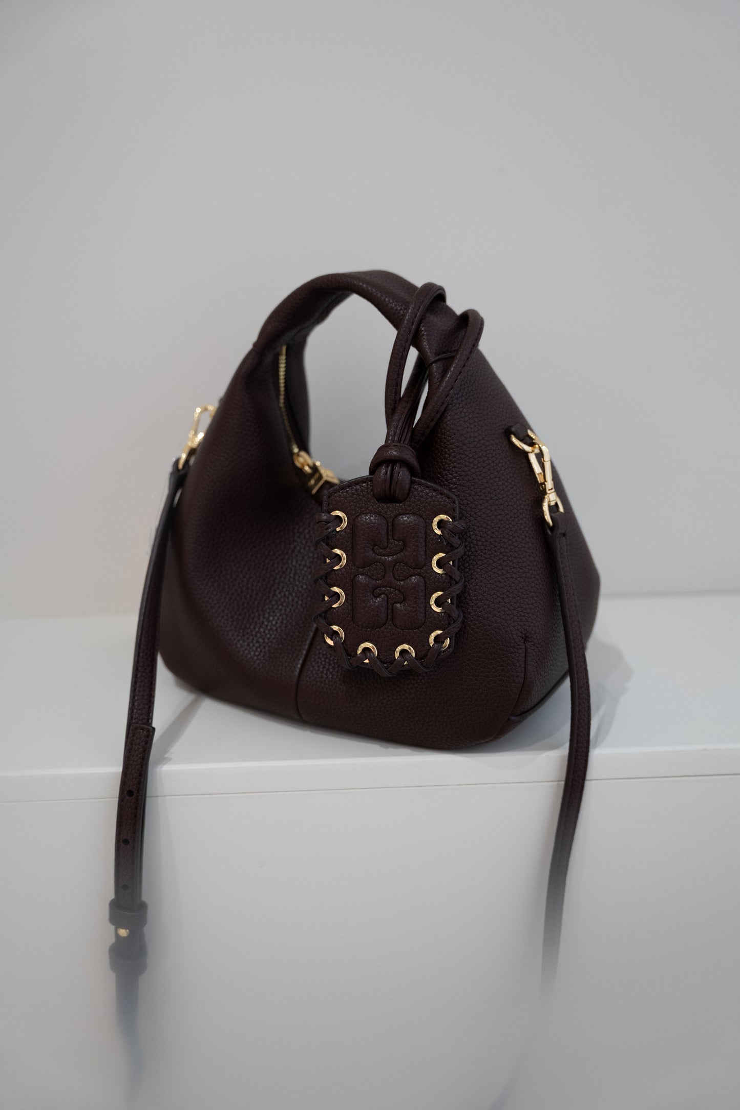 GANNI Hobo Mini Grained