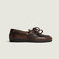 Posa Boat Loafer Brushed Leather Coffee