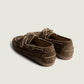 Posa Boat Loafer Brushed Suede Dark Brown