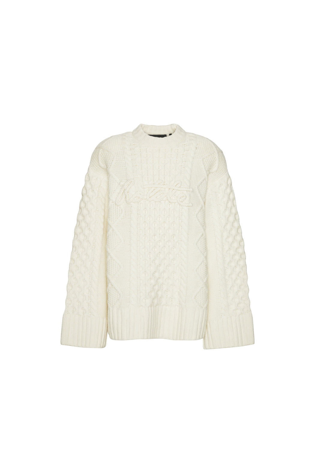 ROTATE Knit Cable Crewneck