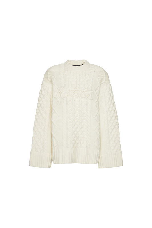 ROTATE Knit Cable Crewneck