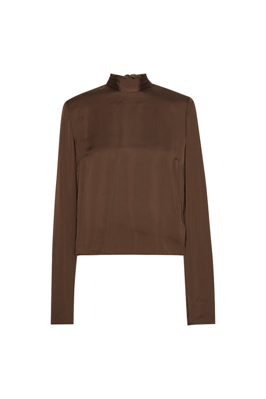 ROTATE Satin Drapy Back Top