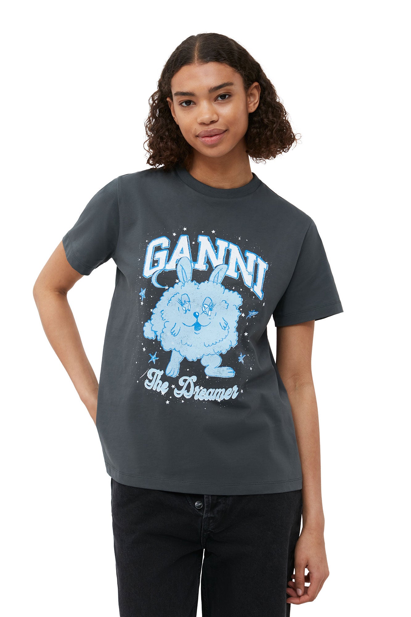 Ganni Basic Jersey Dream Bunny Relaxed T-shirt