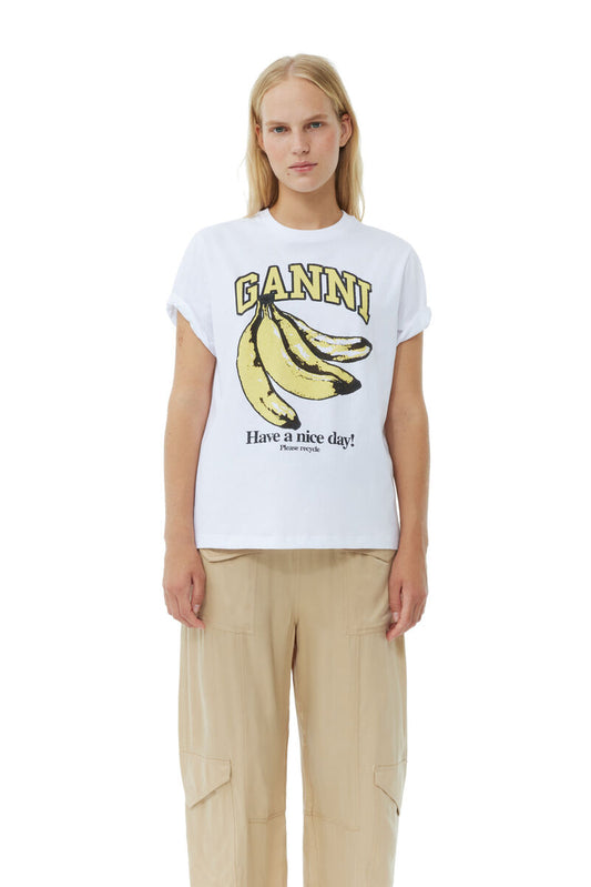 GANNI Basic Jersey Relaxed Banana T-Shirt