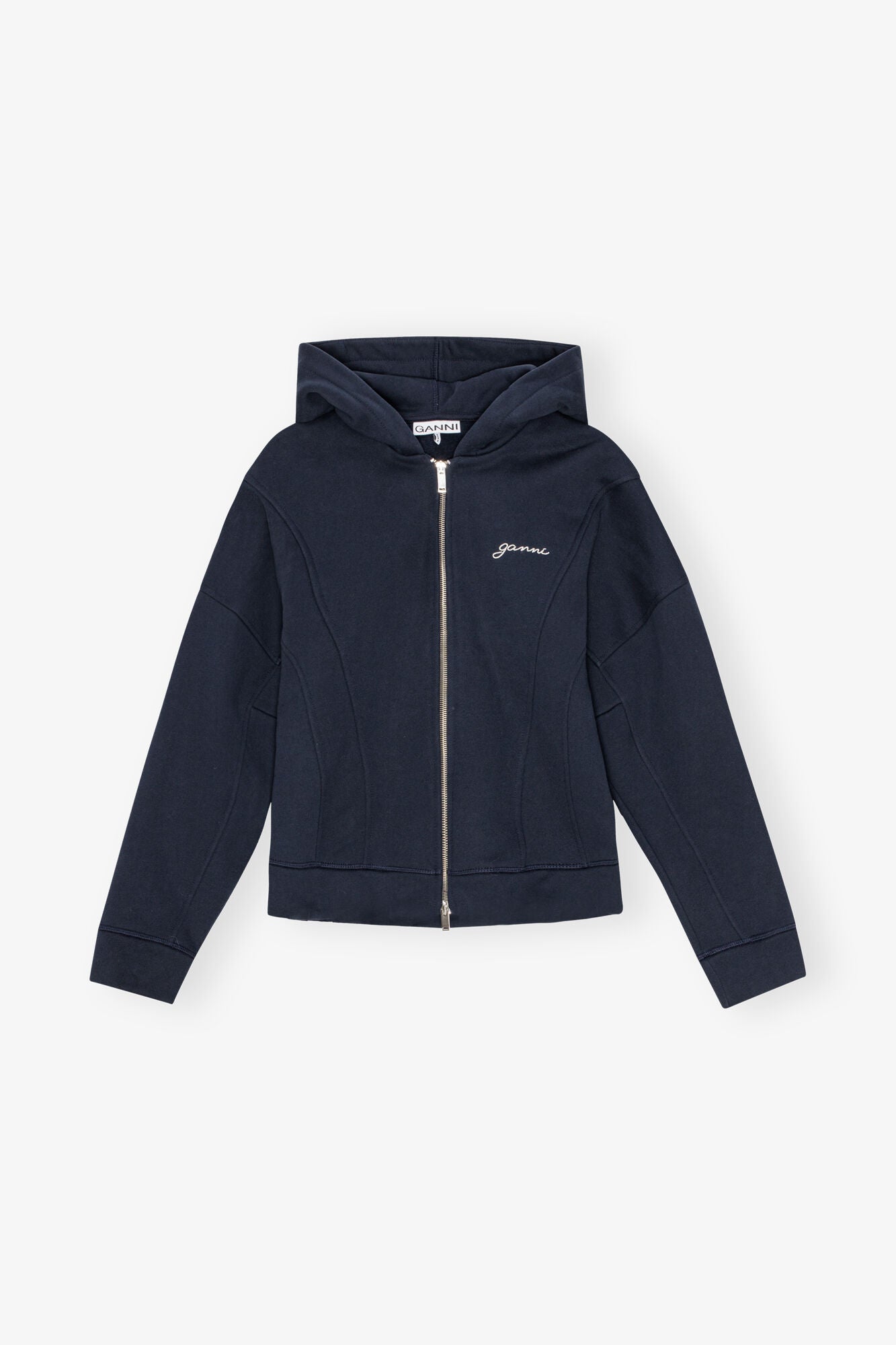 GANNI Heavy Fleece Zip Hoodie