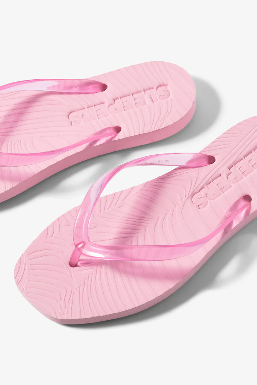 Sleepers Tapered Plattform Flip Flops Pink Clear