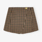 GANNI Check Wool Mix Skirt