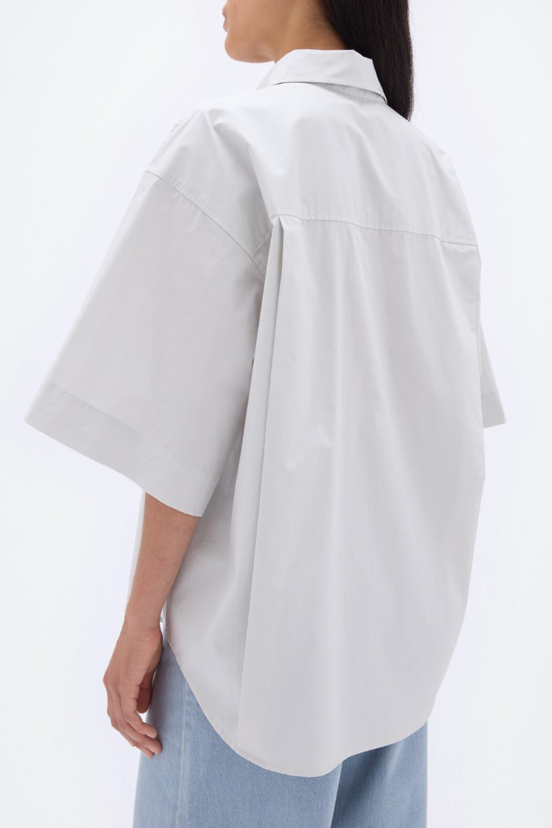 Remain Oversized Short Sleeve Shirt Light Grey