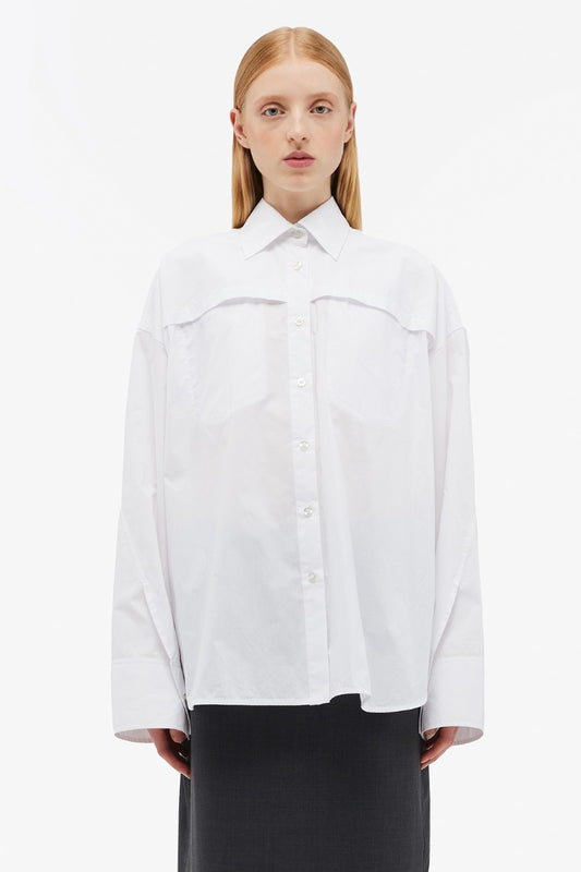 Remain Poplin Oversized Shirt White