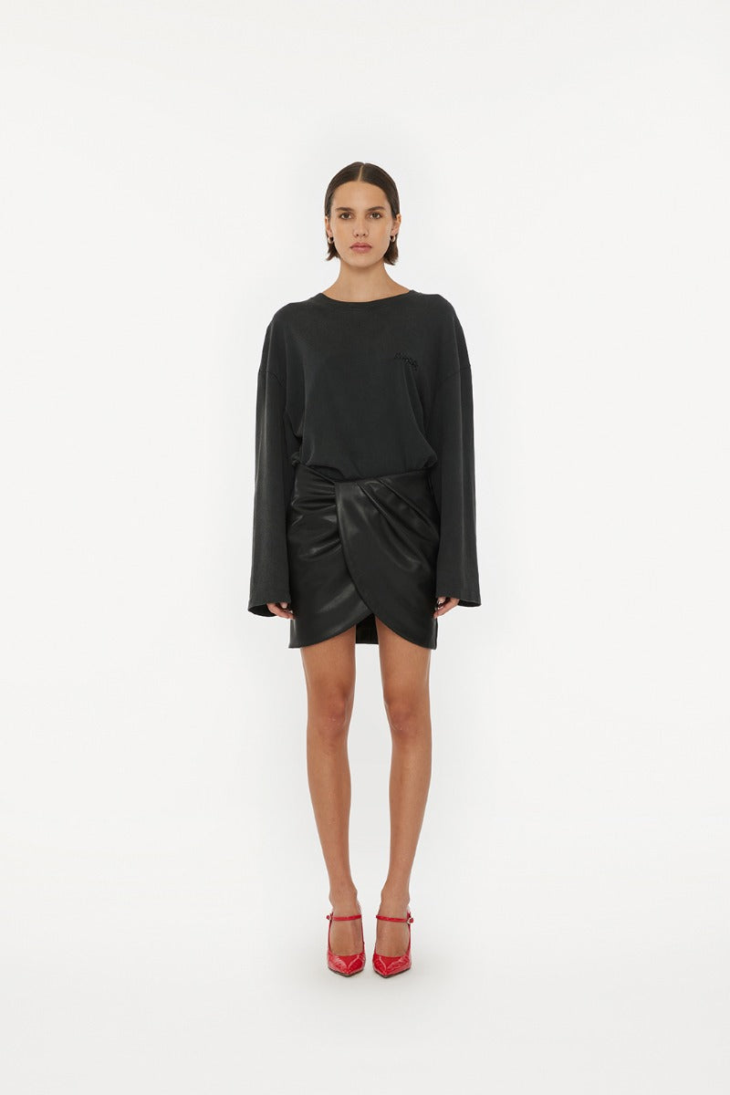 Rotate Draped Mini Skirt