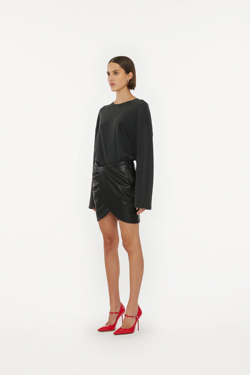 Rotate Draped Mini Skirt