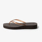 Sleepers Tapered Plattform Flip Flops Brown Clear