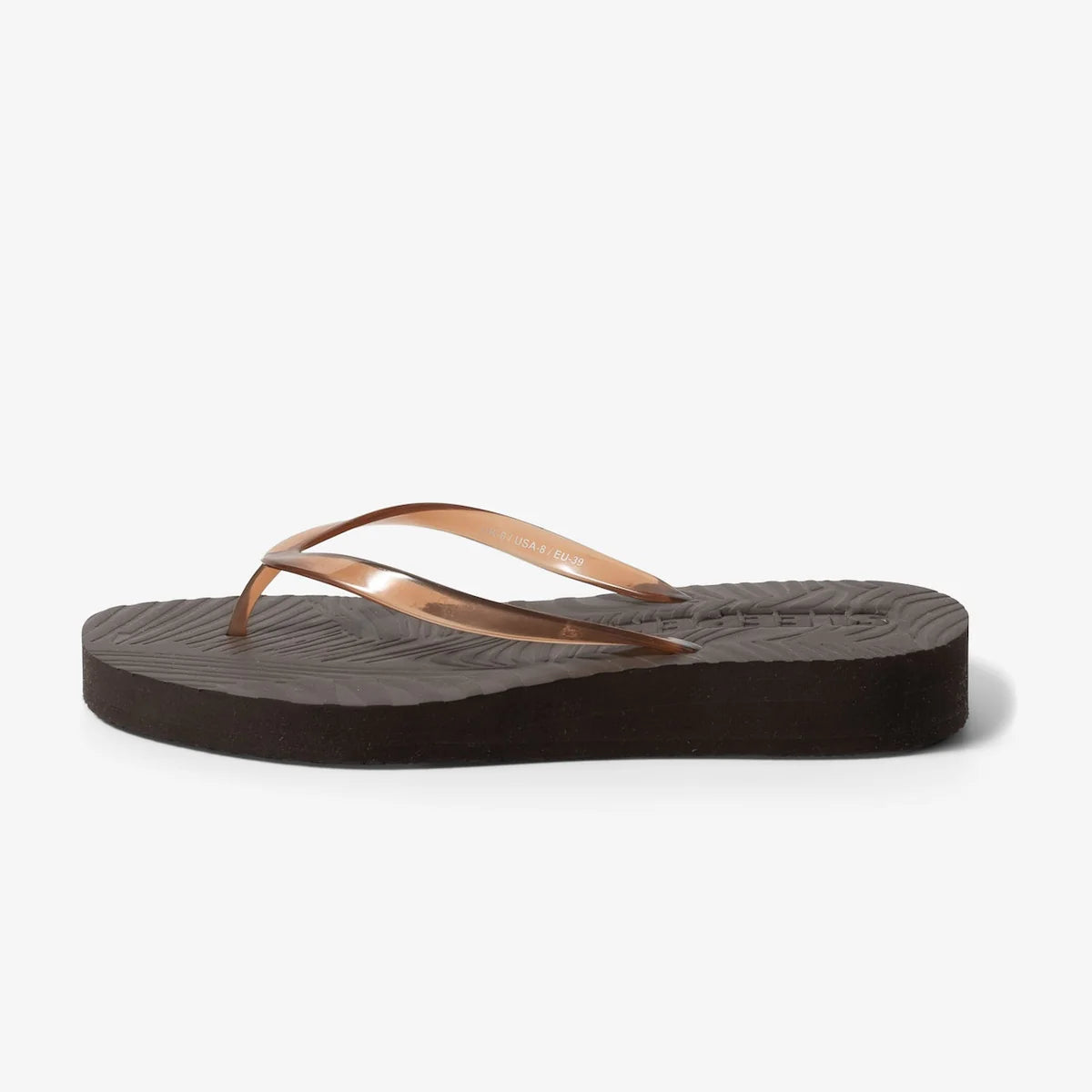 Sleepers Tapered Plattform Flip Flops Brown Clear