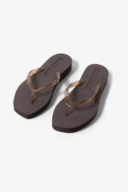 PRE ORDEE Sleepers Tapered Plattform Flip Flops Brown Clear